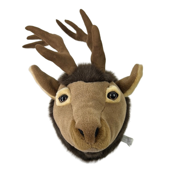 Stuffed Animal Head Plush Deer Head Wall Mount - 3-D Wall Decor - Picture 1 of 5